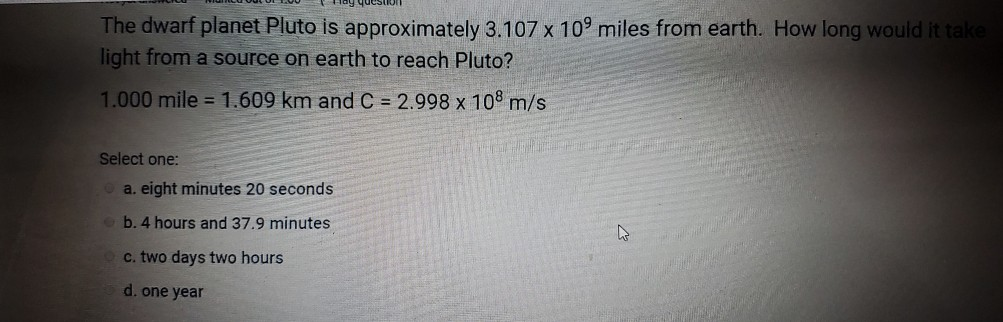 How Long Does Light Take To Reach Pluto