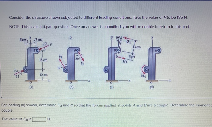 Solved Consider the structure shown subjected to different | Chegg.com