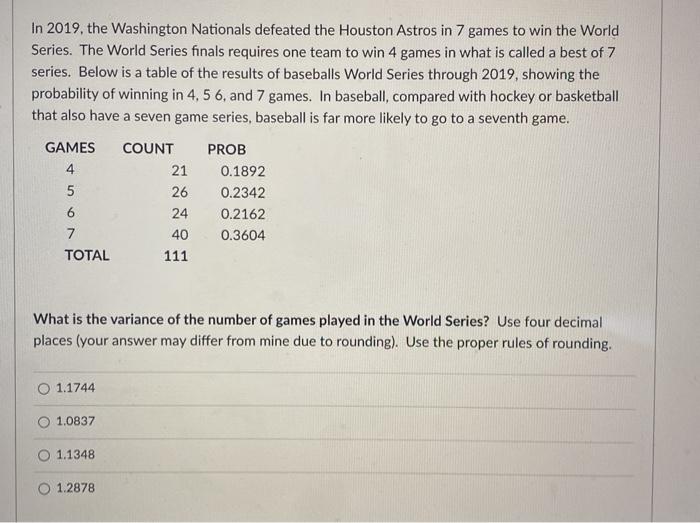 The Nationals' World Series In Washington, By The Numbers