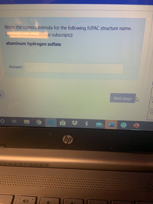 Solved Write the correct formula for the following IUPAC