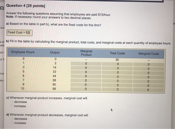 Solved Question 4 [25 points) Answer the following questions | Chegg.com