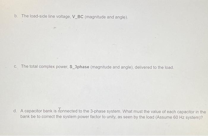 Solved 8) 3 Phase Power Factor Correction In the balanced | Chegg.com