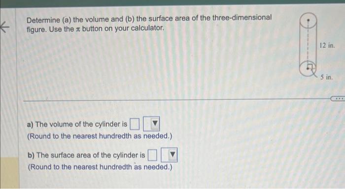 Determine (a) The Volume And (b) The Surface Area Of | Chegg.com