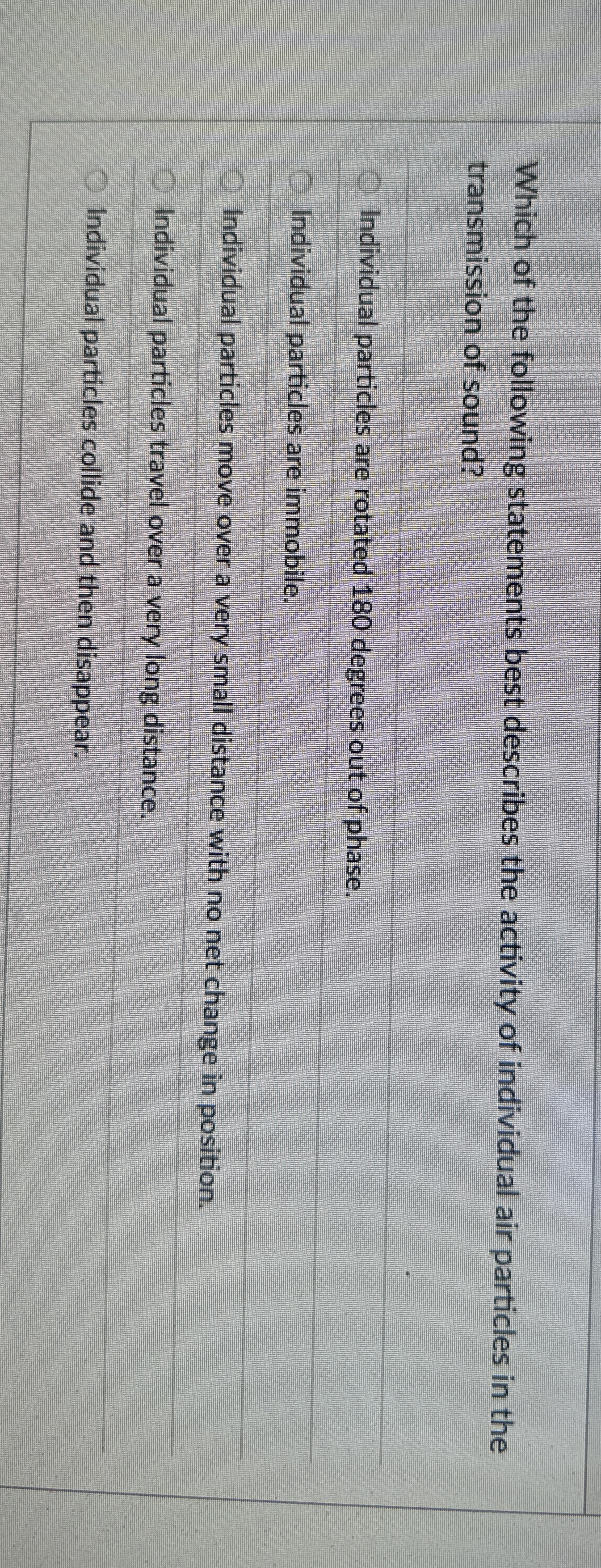 Solved Which of the following statements best describes the