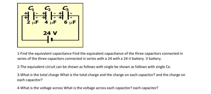 Solved 1-Find The Equivalent Capacitance Find The Equivalent | Chegg.com