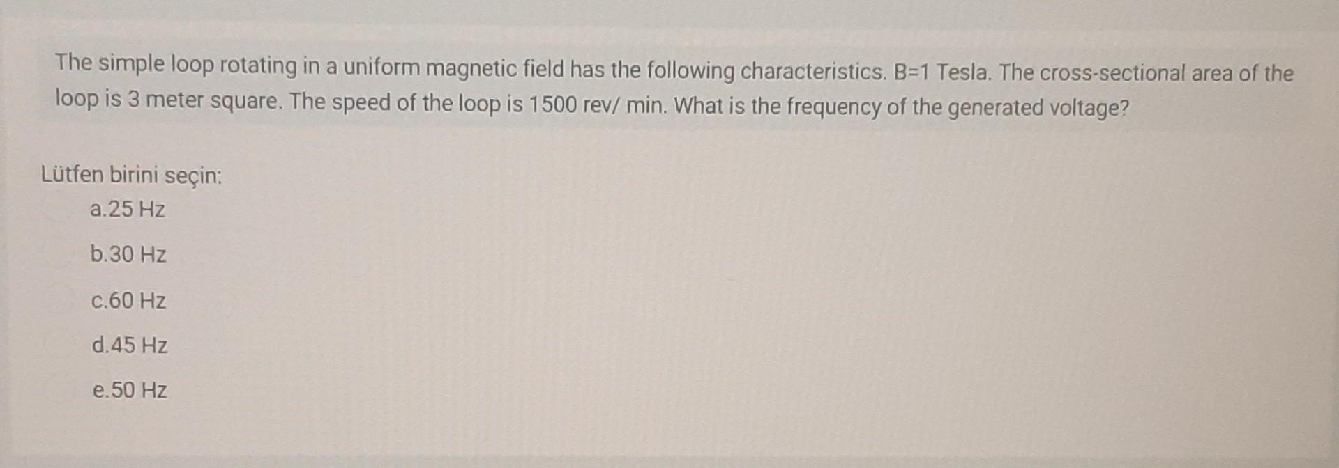 The Simple Loop Rotating In A Uniform Magnetic Field 0537