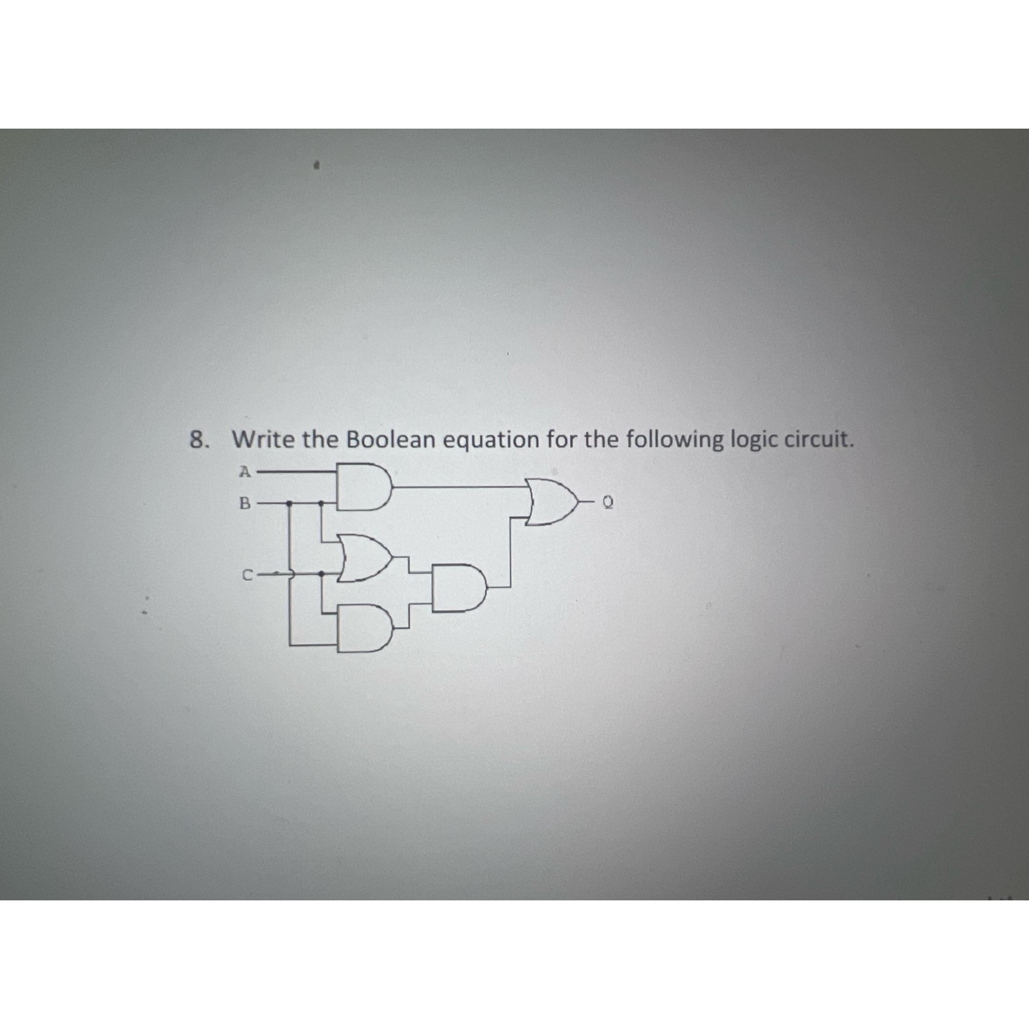 Write the Boolean equation for the following logic | Chegg.com