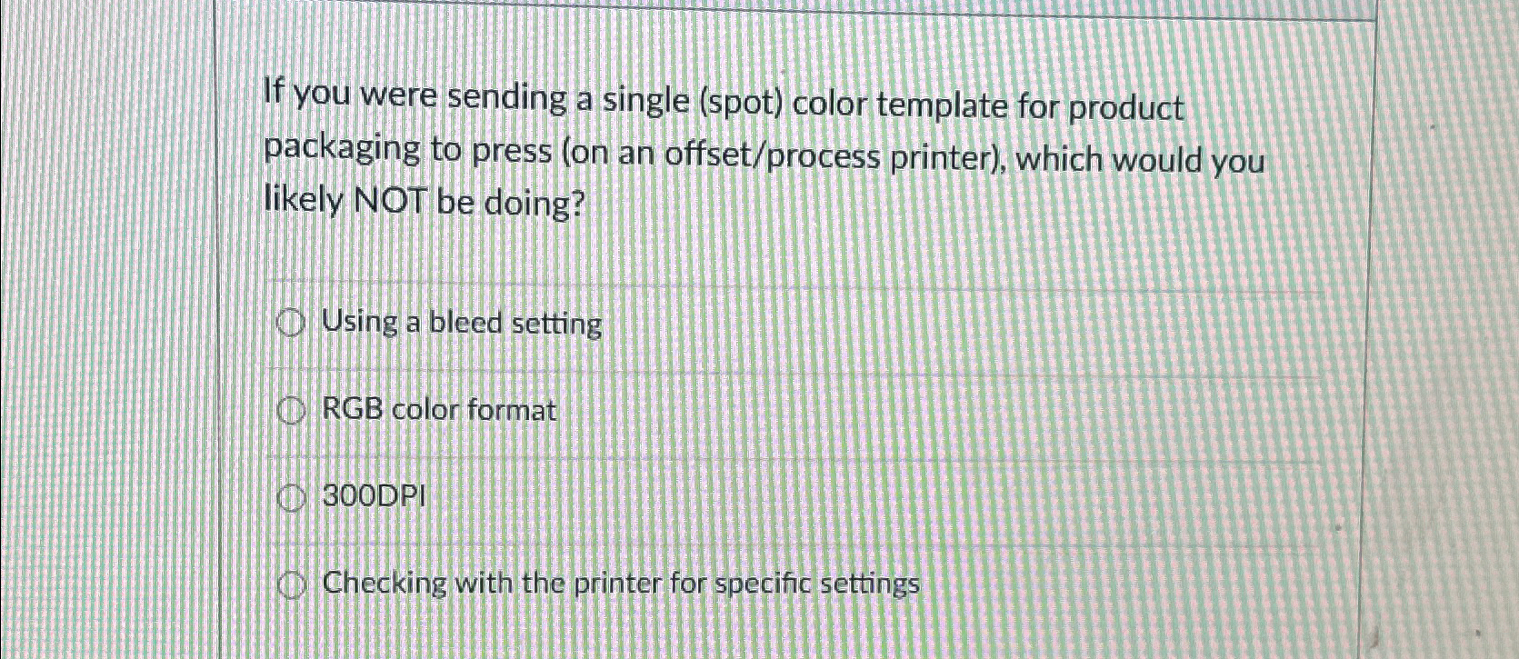 Solved If you were sending a single (spot) ﻿color template | Chegg.com