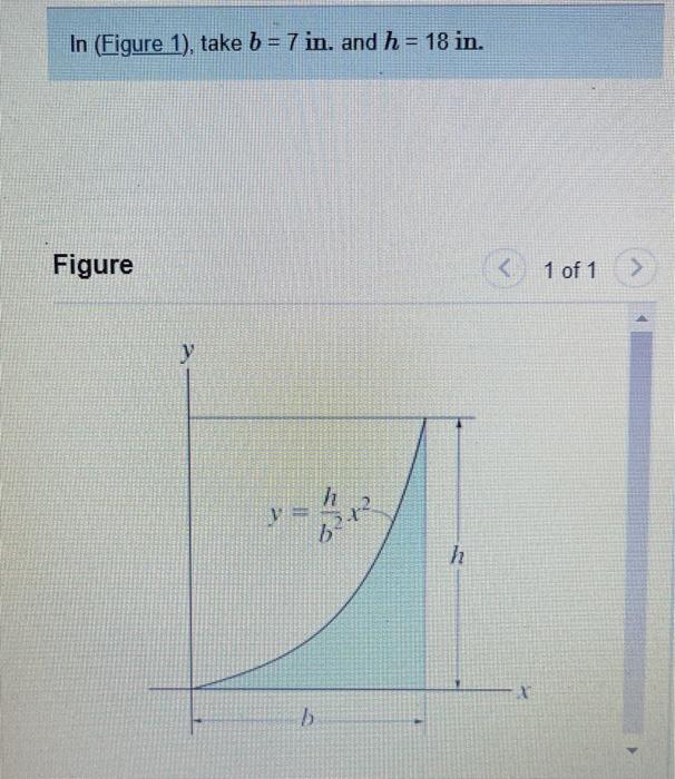 Solved In (Fiqure 1), Take B=7 In. And H=18in. Locate The | Chegg.com