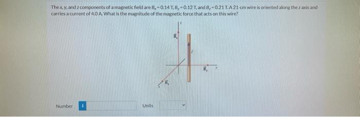 Solved Thex. y, and 2 components of a magnetic field are B, | Chegg.com
