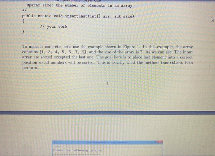 Solved 1 Description of the Program The insertion sort was | Chegg.com