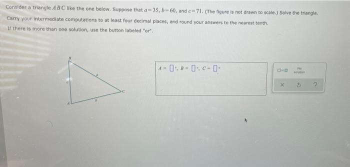 Solved Consider a triangle ABC like the one below. Suppose | Chegg.com