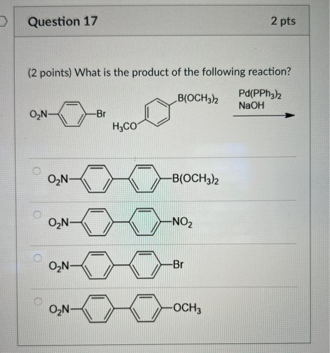 Solved (2 points) What is the product of the following | Chegg.com