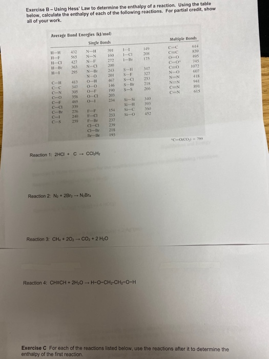 calculate enthalpy of reaction using hess law