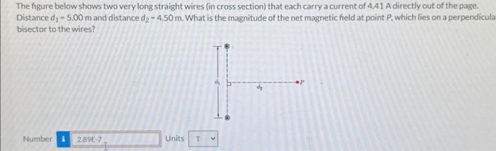 Solved The Figure Below Shows Two Very Long Straight Wires 7127