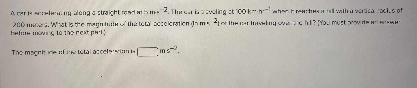 Solved A car is accelerating along a straight road at 5 | Chegg.com
