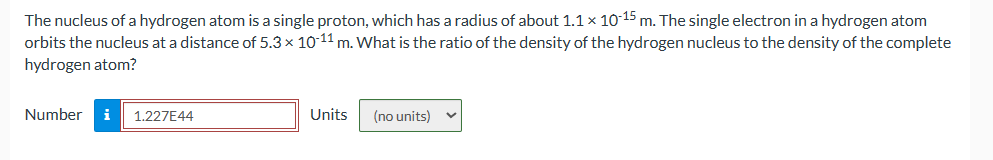 Solved The nucleus of a hydrogen atom is a single proton, | Chegg.com
