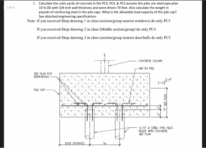 1 Of 4 1. Calculate The Cubic Yards Of Concrete In ...