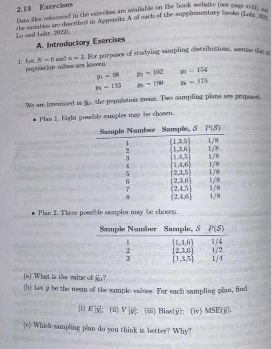 Solved 213 Exercises Data Files Referenced In The Exercises 