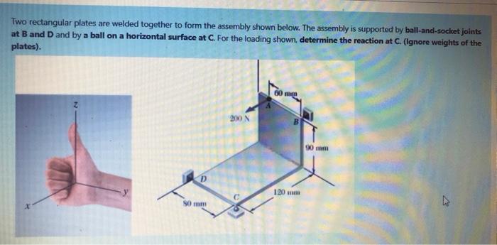 Solved Two rectangular plates are welded together to form | Chegg.com