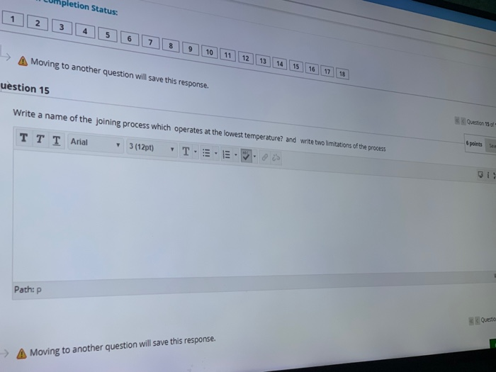 Solved question Completion Status: 1 2 3 4 5 6 7 9 10 11 12 | Chegg.com