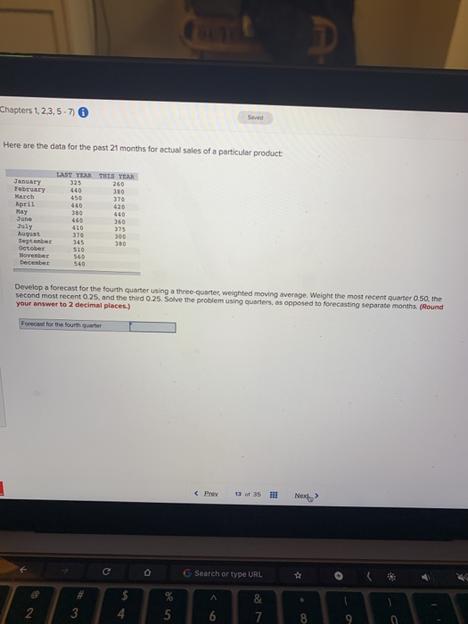 Solved Chapters 1. 2.3.5.7 0 Saved Here are the data for the | Chegg.com