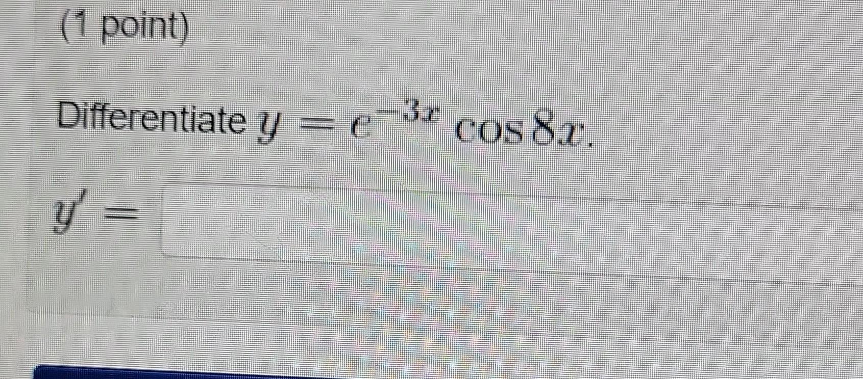 \( y=e^{-3 x} \)