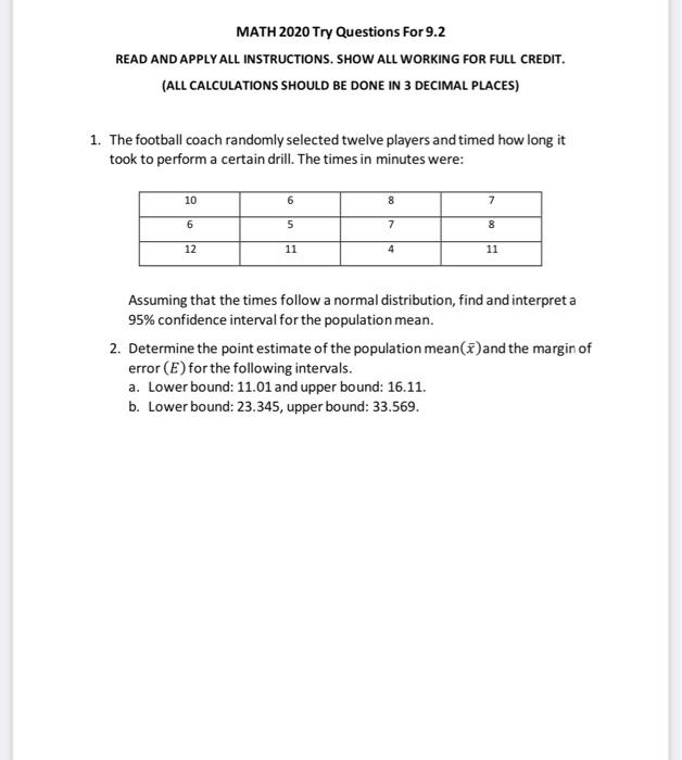 Solved MATH 2020 Try Questions For 9.2 READ AND APPLY ALL | Chegg.com