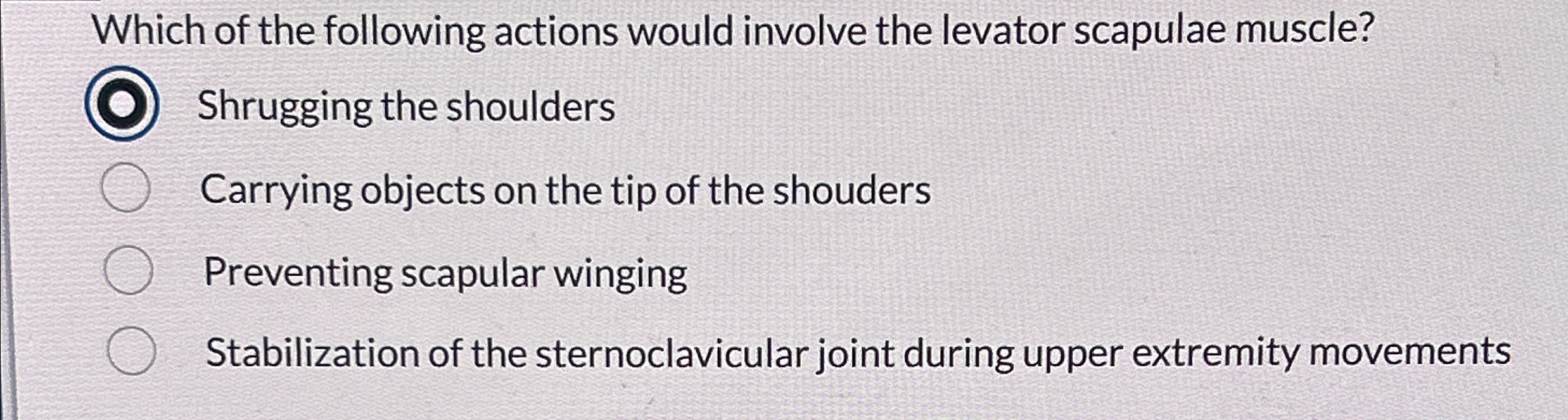 Solved Which of the following actions would involve the | Chegg.com