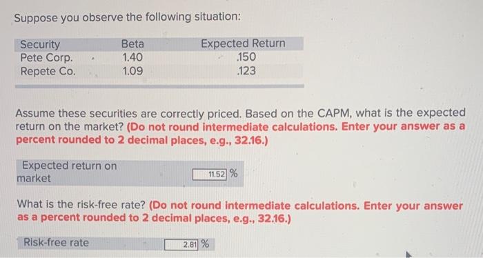 Solved Suppose You Observe The Following Situation Assume Chegg Com