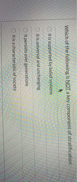 Solved Which of the following is NOT a key component of | Chegg.com