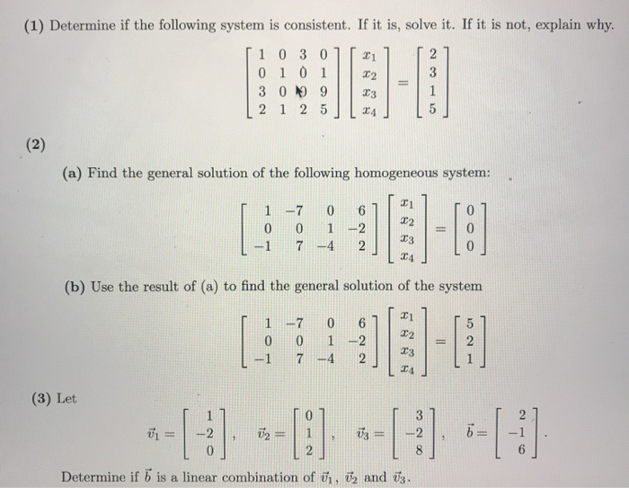 Solved 21 (1) Determine if the following system is | Chegg.com