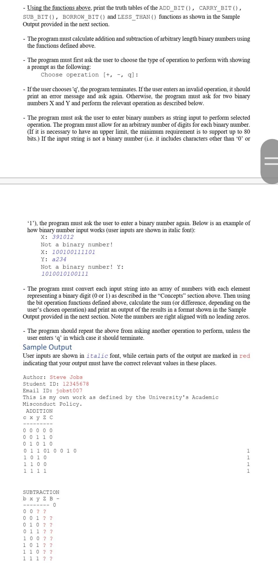 Solved Programming Specification write a program (in Python | Chegg.com