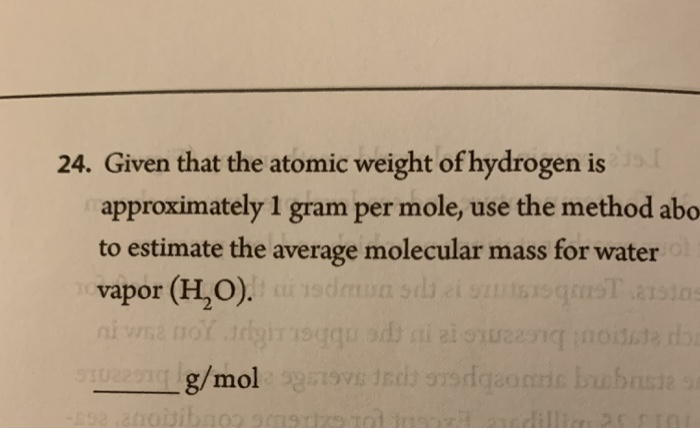Atomic mass unit of water Atomic mass unit of water