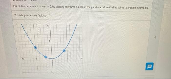 Solved Graph The Parabola Y X 2 By Plotting Any Three Chegg Com