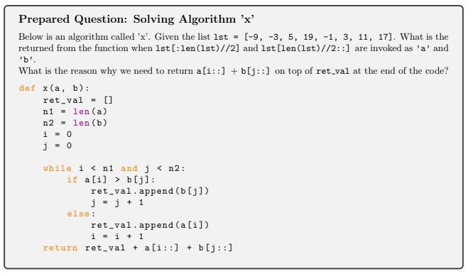 Solved Prepared Question: Solving Algorithm 'x' Below is an | Chegg.com