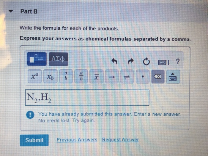 Solved Part B Write The Formula For Each Of The Products Chegg Com