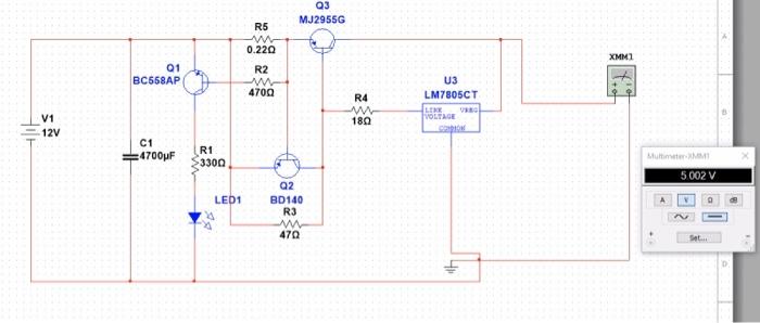 Solved This circuit was design in Multisim. It uses an input | Chegg.com