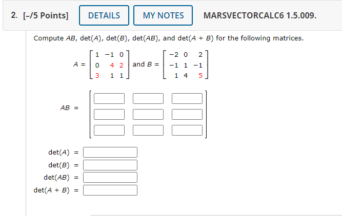 Solved Compute Ab Det A Det B Det Ab ï And Det A B ï For Chegg Solved Compute Ab Det A Det B Det Ab ï And Det A B ï For Chegg