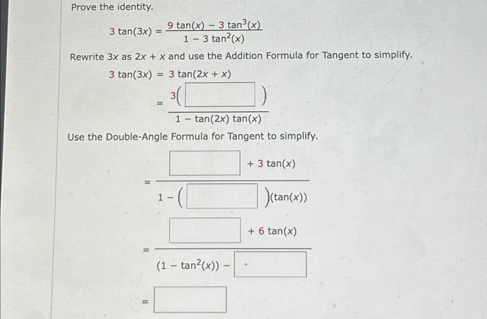 3 tan x tan 3x 1 3tan 2x