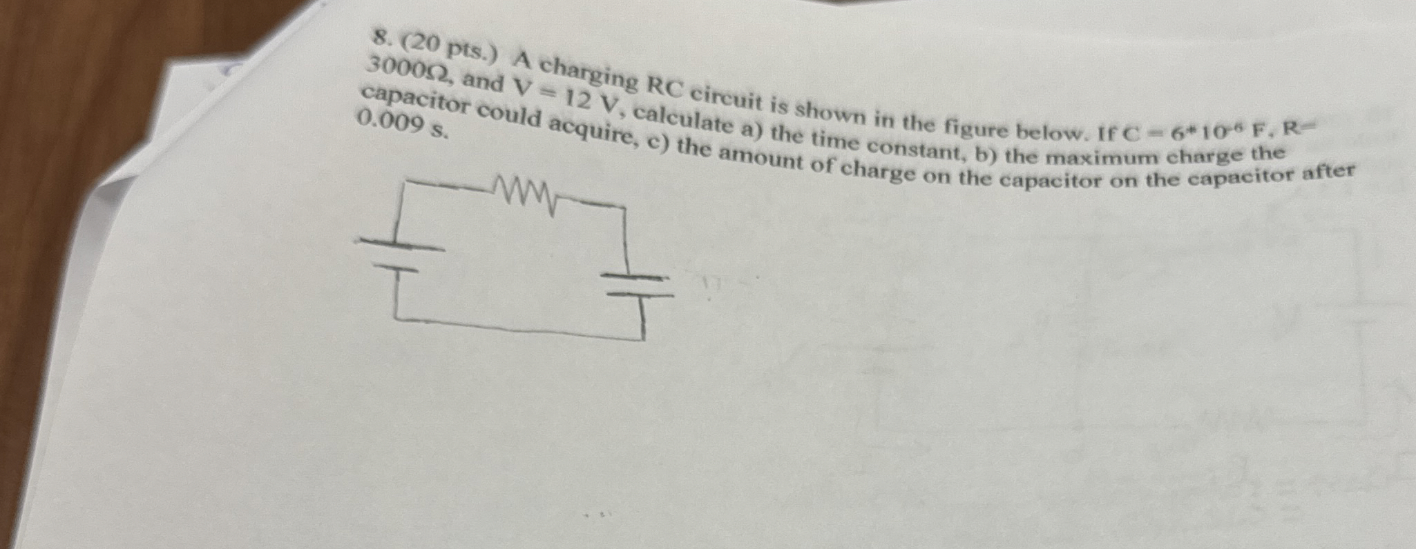 Solved by an EXPERT A charging RC circuit is shown in the figure below ...