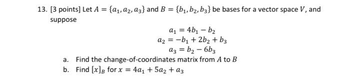 Solved 13. [3 Points] Let A={a1,a2,a3} And B={b1,b2,b3} Be | Chegg.com