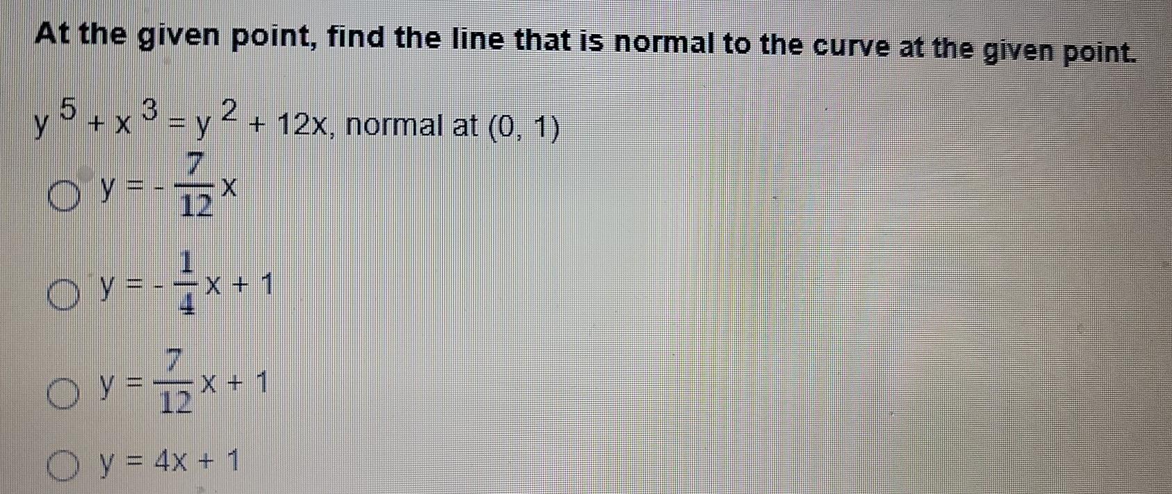 Solved At the given point, find the line that is normal to | Chegg.com
