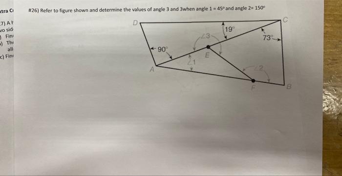 Solved #26) Refer to figure shown and determine the values | Chegg.com