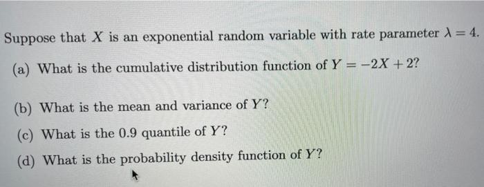Solved Suppose that X is an exponential random variable with | Chegg.com