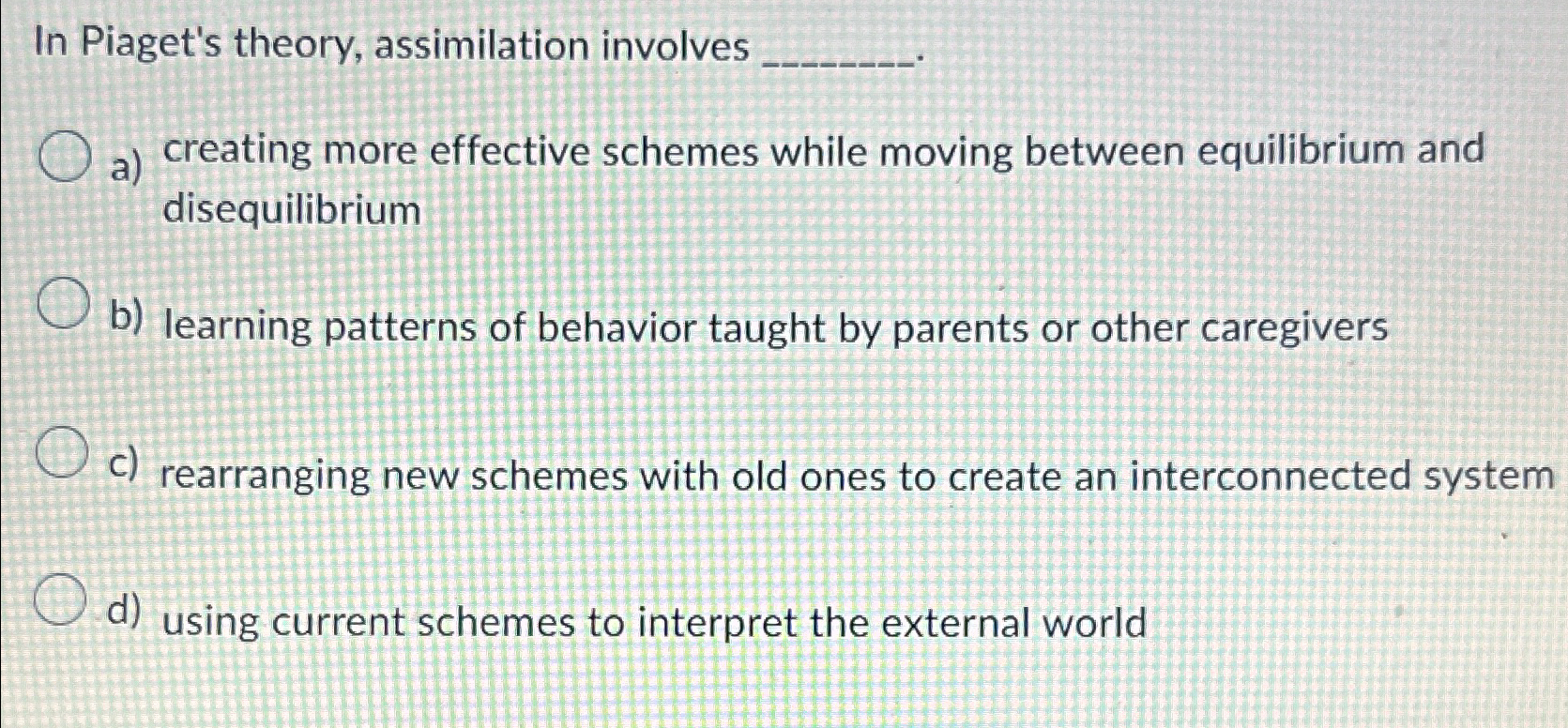 Piaget theory outlet assimilation