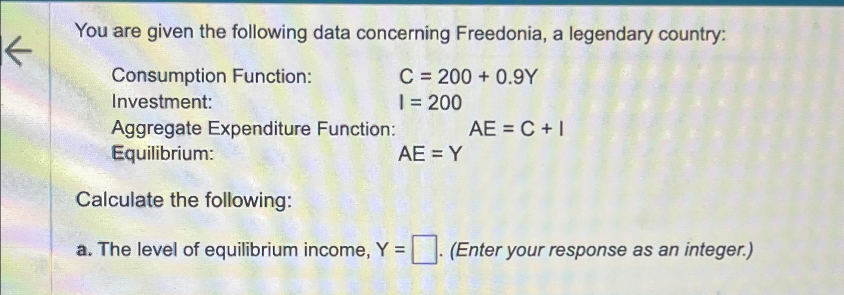 Solved You are given the following data concerning | Chegg.com