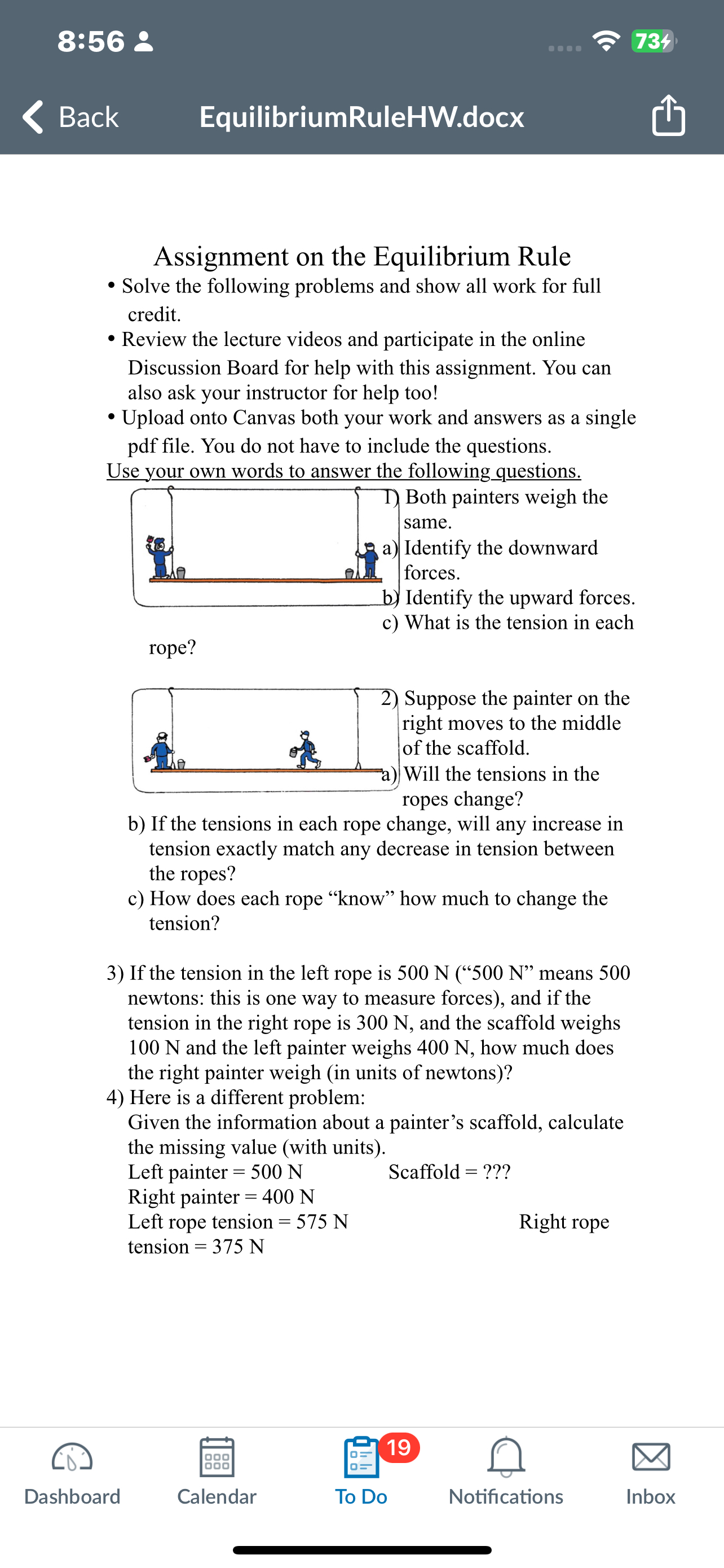 Solved 8:56ロロロ734BackEquilibriumRuleHW.docxAssignment on the | Chegg.com