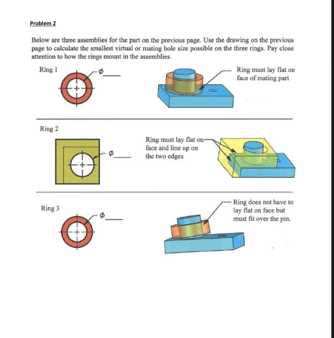 Problem 2Below are three assemblies for the part on | Chegg.com