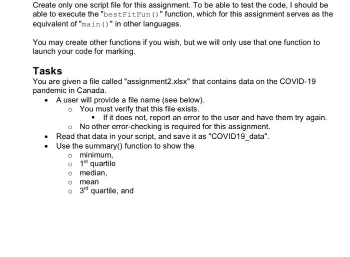 Create only one script file for this assignment. To | Chegg.com